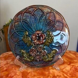 Geometric Floral Resin Art Disc